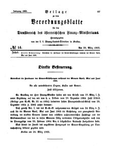 Verordnungsblatt für den Dienstbereich des K.K. Finanzministeriums für die im Reichsrate Vertretenen Königreiche und Länder