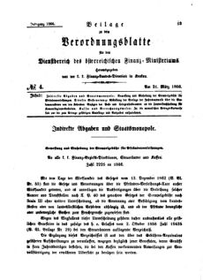 Verordnungsblatt für den Dienstbereich des K.K. Finanzministeriums für die im Reichsrate Vertretenen Königreiche und Länder