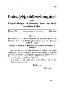 Landes-Gesetz- und Verordnungsblatt für das Königreich Galizien und Lodomerien sammt dem Großherzogthume Krakau 18711031 Seite: 69