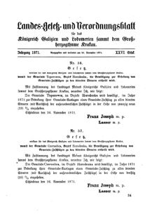 Landes-Gesetz- und Verordnungsblatt für das Königreich Galizien und Lodomerien sammt dem Großherzogthume Krakau 18711223 Seite: 15