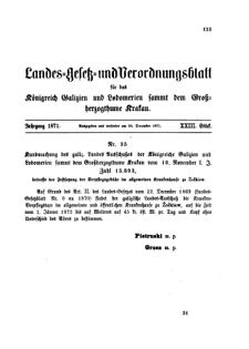 Landes-Gesetz- und Verordnungsblatt für das Königreich Galizien und Lodomerien sammt dem Großherzogthume Krakau 18711223 Seite: 5