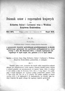 Landes-Gesetz- und Verordnungsblatt für das Königreich Galizien und Lodomerien sammt dem Großherzogthume Krakau 1871bl01 Seite: 117