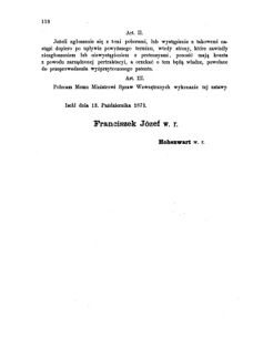 Landes-Gesetz- und Verordnungsblatt für das Königreich Galizien und Lodomerien sammt dem Großherzogthume Krakau 1871bl01 Seite: 118