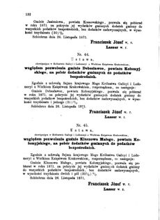 Landes-Gesetz- und Verordnungsblatt für das Königreich Galizien und Lodomerien sammt dem Großherzogthume Krakau 1871bl01 Seite: 132