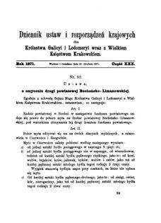 Landes-Gesetz- und Verordnungsblatt für das Königreich Galizien und Lodomerien sammt dem Großherzogthume Krakau 1871bl01 Seite: 155