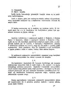 Landes-Gesetz- und Verordnungsblatt für das Königreich Galizien und Lodomerien sammt dem Großherzogthume Krakau 1871bl01 Seite: 27