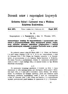 Landes-Gesetz- und Verordnungsblatt für das Königreich Galizien und Lodomerien sammt dem Großherzogthume Krakau 1871bl01 Seite: 43