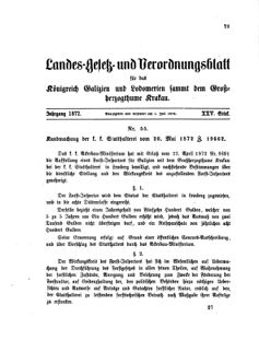 Landes-Gesetz- und Verordnungsblatt für das Königreich Galizien und Lodomerien sammt dem Großherzogthume Krakau