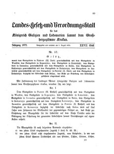 Landes-Gesetz- und Verordnungsblatt für das Königreich Galizien und Lodomerien sammt dem Großherzogthume Krakau