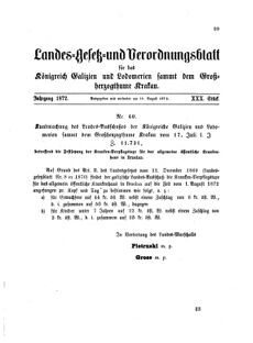 Landes-Gesetz- und Verordnungsblatt für das Königreich Galizien und Lodomerien sammt dem Großherzogthume Krakau 18720810 Seite: 7