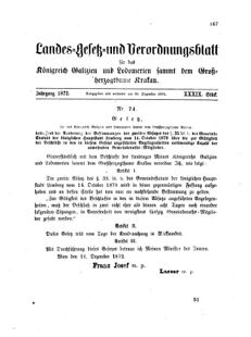 Landes-Gesetz- und Verordnungsblatt für das Königreich Galizien und Lodomerien sammt dem Großherzogthume Krakau 18721230 Seite: 1