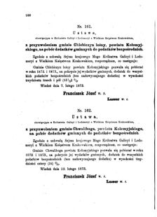 Landes-Gesetz- und Verordnungsblatt für das Königreich Galizien und Lodomerien sammt dem Großherzogthume Krakau 1873bl01 Seite: 100