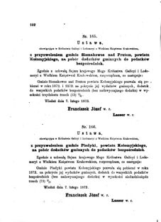 Landes-Gesetz- und Verordnungsblatt für das Königreich Galizien und Lodomerien sammt dem Großherzogthume Krakau 1873bl01 Seite: 102