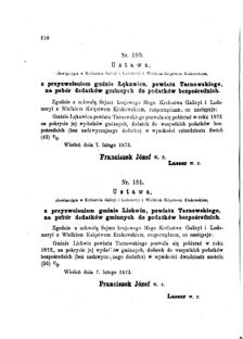 Landes-Gesetz- und Verordnungsblatt für das Königreich Galizien und Lodomerien sammt dem Großherzogthume Krakau 1873bl01 Seite: 110