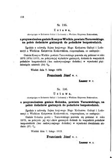 Landes-Gesetz- und Verordnungsblatt für das Königreich Galizien und Lodomerien sammt dem Großherzogthume Krakau 1873bl01 Seite: 118