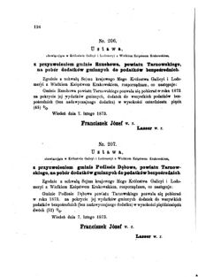 Landes-Gesetz- und Verordnungsblatt für das Königreich Galizien und Lodomerien sammt dem Großherzogthume Krakau 1873bl01 Seite: 124