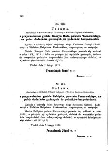 Landes-Gesetz- und Verordnungsblatt für das Königreich Galizien und Lodomerien sammt dem Großherzogthume Krakau 1873bl01 Seite: 128