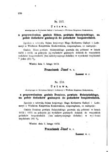 Landes-Gesetz- und Verordnungsblatt für das Königreich Galizien und Lodomerien sammt dem Großherzogthume Krakau 1873bl01 Seite: 130