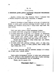 Landes-Gesetz- und Verordnungsblatt für das Königreich Galizien und Lodomerien sammt dem Großherzogthume Krakau 1873bl01 Seite: 14