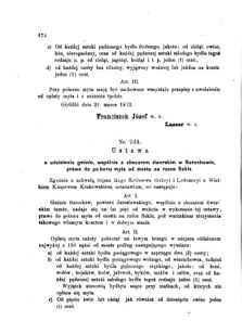 Landes-Gesetz- und Verordnungsblatt für das Königreich Galizien und Lodomerien sammt dem Großherzogthume Krakau 1873bl01 Seite: 174