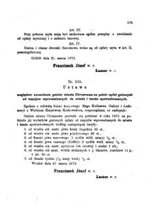 Landes-Gesetz- und Verordnungsblatt für das Königreich Galizien und Lodomerien sammt dem Großherzogthume Krakau 1873bl01 Seite: 175