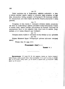 Landes-Gesetz- und Verordnungsblatt für das Königreich Galizien und Lodomerien sammt dem Großherzogthume Krakau 1873bl01 Seite: 180