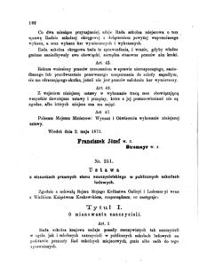 Landes-Gesetz- und Verordnungsblatt für das Königreich Galizien und Lodomerien sammt dem Großherzogthume Krakau 1873bl01 Seite: 192