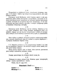 Landes-Gesetz- und Verordnungsblatt für das Königreich Galizien und Lodomerien sammt dem Großherzogthume Krakau 1873bl01 Seite: 211