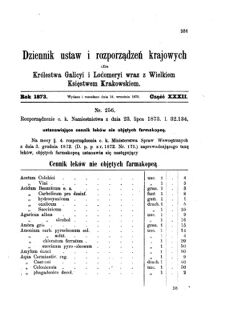 Landes-Gesetz- und Verordnungsblatt für das Königreich Galizien und Lodomerien sammt dem Großherzogthume Krakau 1873bl01 Seite: 231