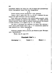 Landes-Gesetz- und Verordnungsblatt für das Königreich Galizien und Lodomerien sammt dem Großherzogthume Krakau 1873bl01 Seite: 242