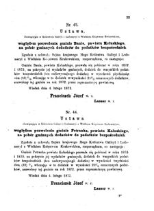 Landes-Gesetz- und Verordnungsblatt für das Königreich Galizien und Lodomerien sammt dem Großherzogthume Krakau 1873bl01 Seite: 33