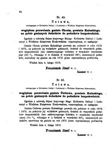 Landes-Gesetz- und Verordnungsblatt für das Königreich Galizien und Lodomerien sammt dem Großherzogthume Krakau 1873bl01 Seite: 34