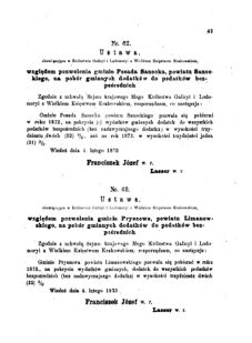 Landes-Gesetz- und Verordnungsblatt für das Königreich Galizien und Lodomerien sammt dem Großherzogthume Krakau 1873bl01 Seite: 43