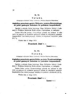 Landes-Gesetz- und Verordnungsblatt für das Königreich Galizien und Lodomerien sammt dem Großherzogthume Krakau 1873bl01 Seite: 52