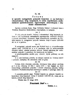 Landes-Gesetz- und Verordnungsblatt für das Königreich Galizien und Lodomerien sammt dem Großherzogthume Krakau 1873bl01 Seite: 56