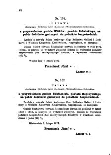 Landes-Gesetz- und Verordnungsblatt für das Königreich Galizien und Lodomerien sammt dem Großherzogthume Krakau 1873bl01 Seite: 68