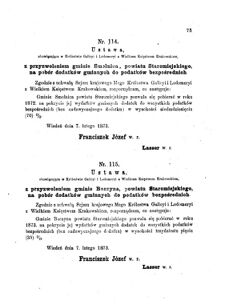 Landes-Gesetz- und Verordnungsblatt für das Königreich Galizien und Lodomerien sammt dem Großherzogthume Krakau 1873bl01 Seite: 75