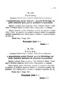 Landes-Gesetz- und Verordnungsblatt für das Königreich Galizien und Lodomerien sammt dem Großherzogthume Krakau 1873bl01 Seite: 77