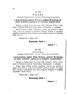 Landes-Gesetz- und Verordnungsblatt für das Königreich Galizien und Lodomerien sammt dem Großherzogthume Krakau 1873bl01 Seite: 78