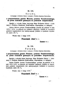 Landes-Gesetz- und Verordnungsblatt für das Königreich Galizien und Lodomerien sammt dem Großherzogthume Krakau 1873bl01 Seite: 81