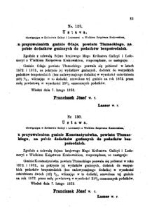 Landes-Gesetz- und Verordnungsblatt für das Königreich Galizien und Lodomerien sammt dem Großherzogthume Krakau 1873bl01 Seite: 83