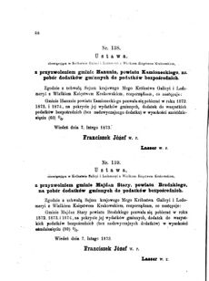 Landes-Gesetz- und Verordnungsblatt für das Königreich Galizien und Lodomerien sammt dem Großherzogthume Krakau 1873bl01 Seite: 88