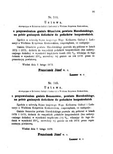 Landes-Gesetz- und Verordnungsblatt für das Königreich Galizien und Lodomerien sammt dem Großherzogthume Krakau 1873bl01 Seite: 91