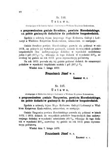 Landes-Gesetz- und Verordnungsblatt für das Königreich Galizien und Lodomerien sammt dem Großherzogthume Krakau 1873bl01 Seite: 92