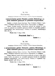 Landes-Gesetz- und Verordnungsblatt für das Königreich Galizien und Lodomerien sammt dem Großherzogthume Krakau 1873bl01 Seite: 93