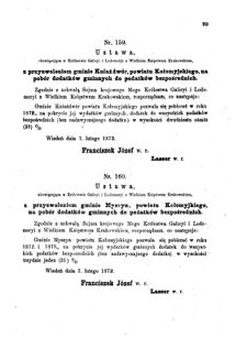 Landes-Gesetz- und Verordnungsblatt für das Königreich Galizien und Lodomerien sammt dem Großherzogthume Krakau 1873bl01 Seite: 99