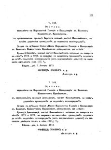 Landes-Gesetz- und Verordnungsblatt für das Königreich Galizien und Lodomerien sammt dem Großherzogthume Krakau 1873bl02 Seite: 101