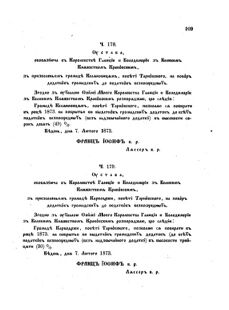 Landes-Gesetz- und Verordnungsblatt für das Königreich Galizien und Lodomerien sammt dem Großherzogthume Krakau 1873bl02 Seite: 109