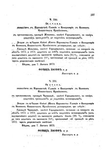 Landes-Gesetz- und Verordnungsblatt für das Königreich Galizien und Lodomerien sammt dem Großherzogthume Krakau 1873bl02 Seite: 137