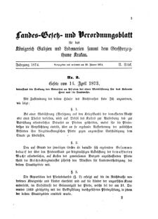 Landes-Gesetz- und Verordnungsblatt für das Königreich Galizien und Lodomerien sammt dem Großherzogthume Krakau 18740125 Seite: 1